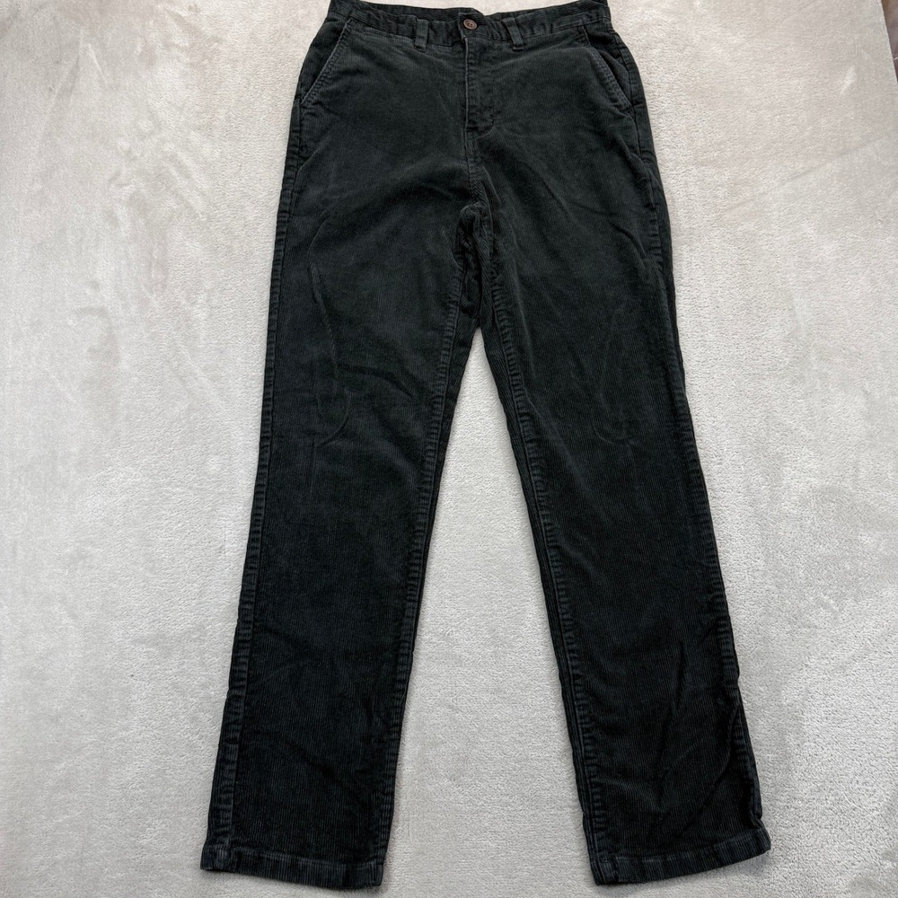 Katin Pats Men's 29 Corduroy Faded Black Straight Leg Stretch Cotton Trousers